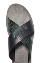Logo Kriss Kross Leather Sandals